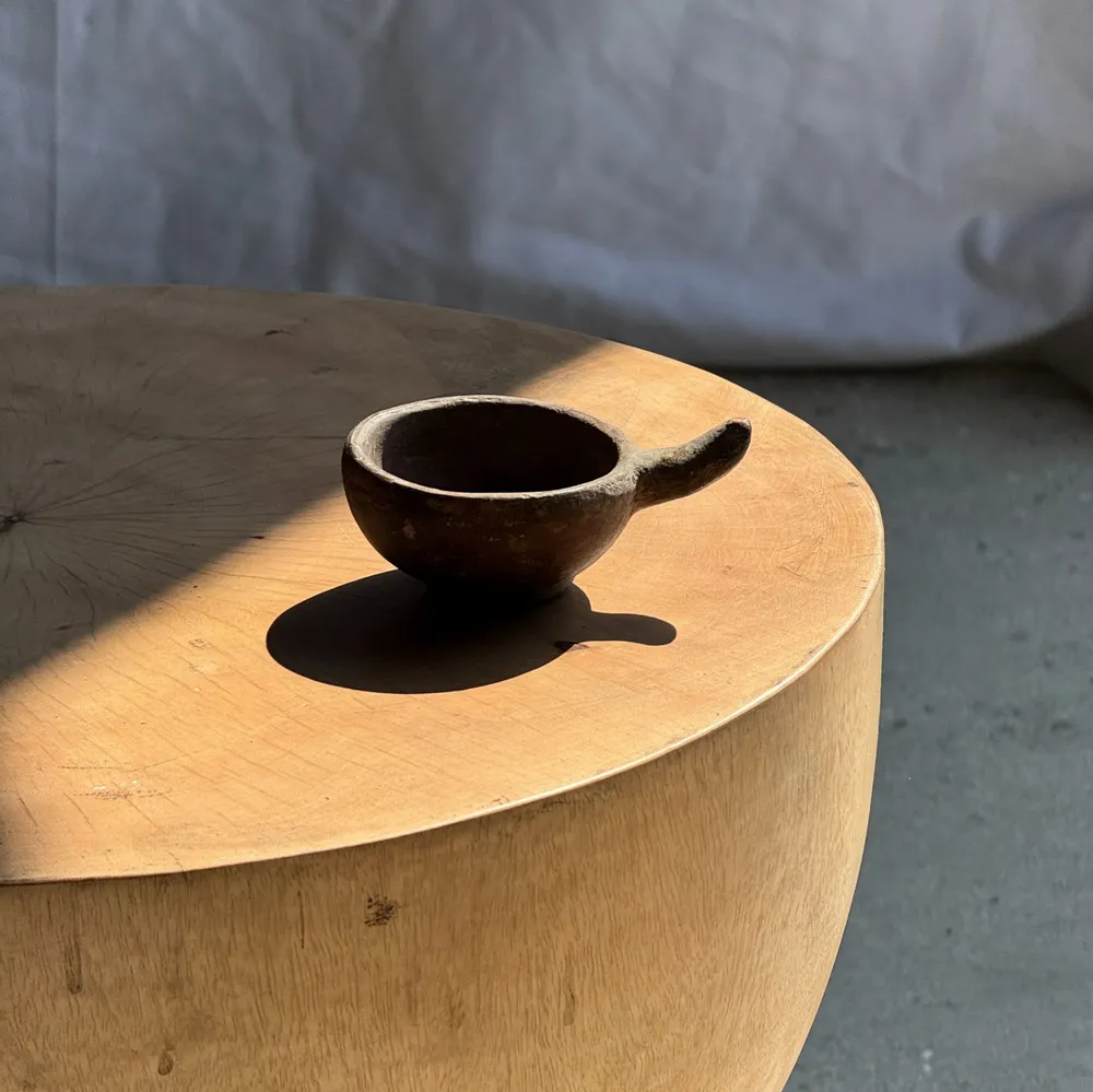 Ceramic - Mini incense cup with small handle D4 D7 - OFFICE OBJETS