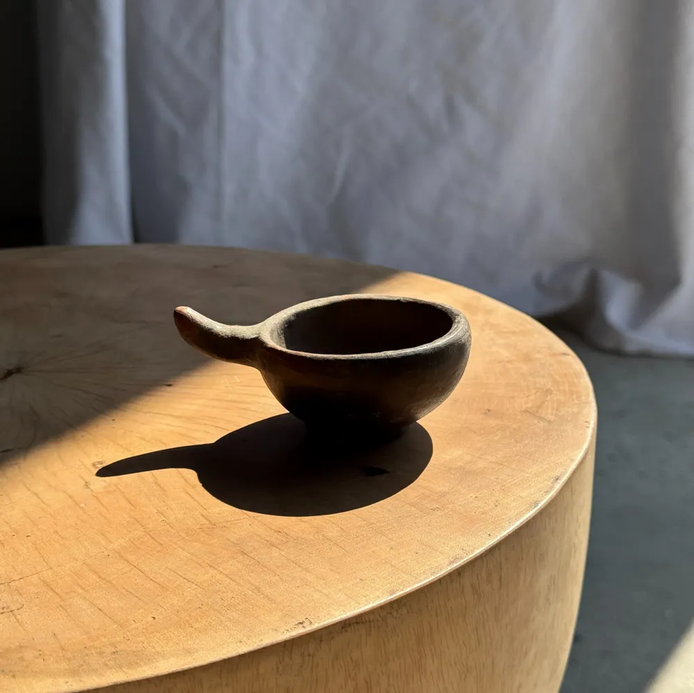 Ceramic - Mini incense cup with small handle D4 D7 - OFFICE OBJETS