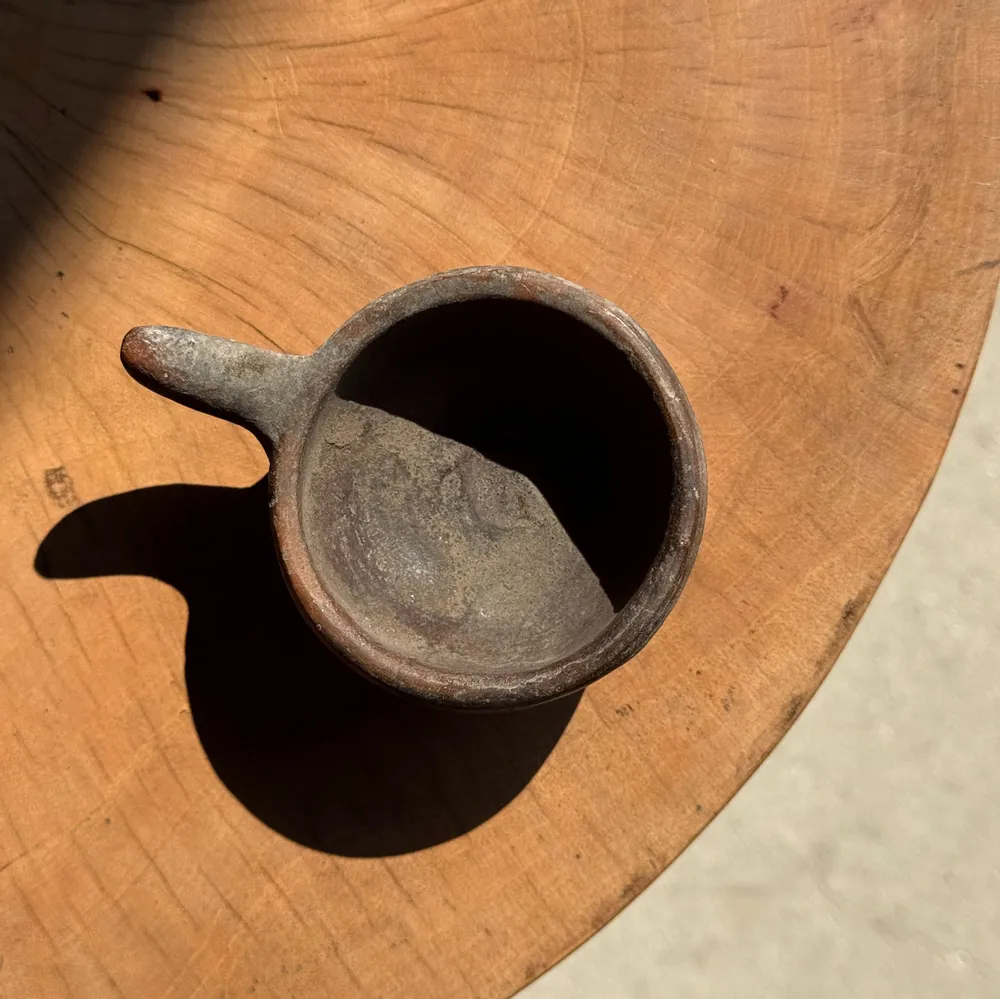 Ceramic - Mini incense cup with small handle D4 D7 - OFFICE OBJETS