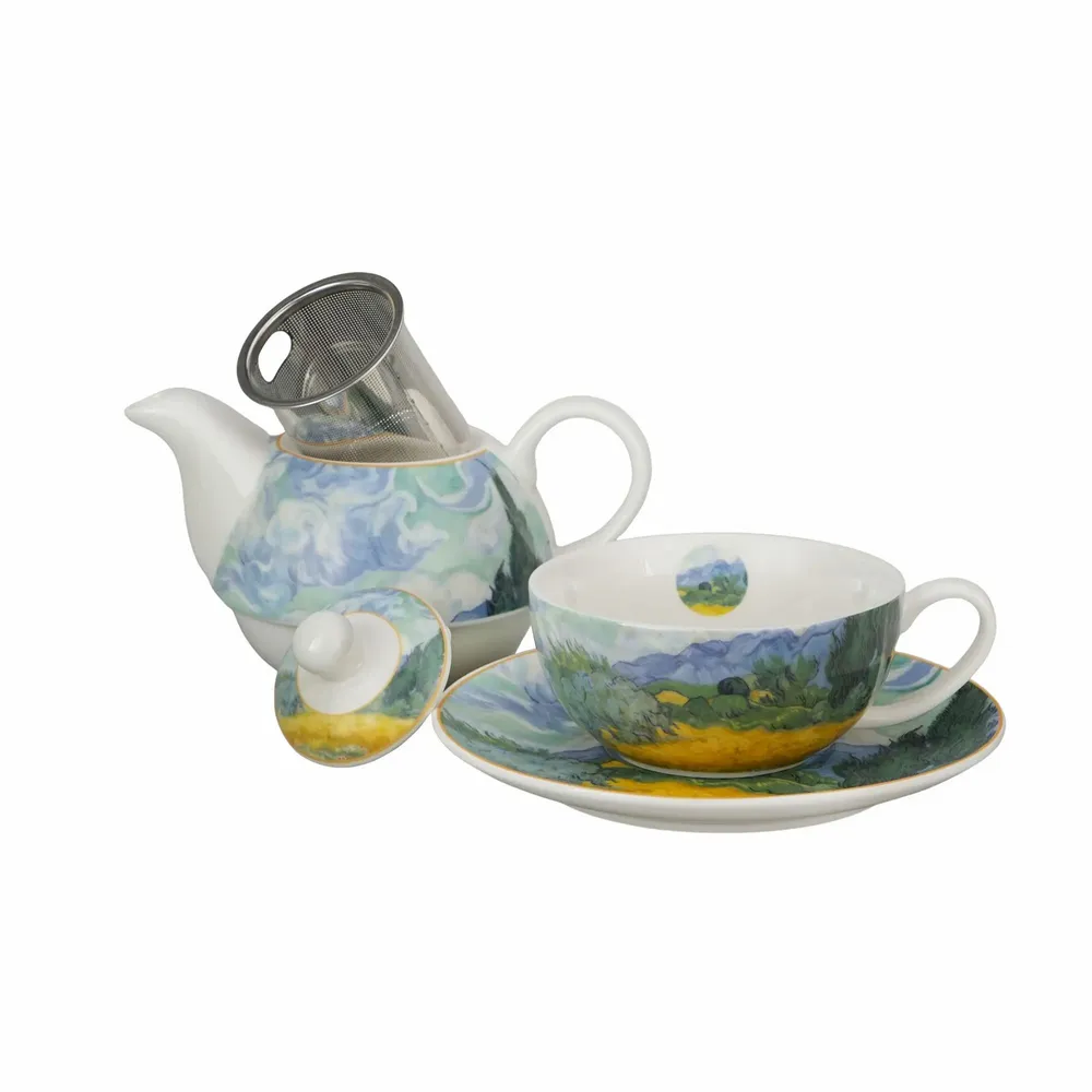 Accessoires thé et café - tea for one Van Gogh wheat field - KARENA INTERNATIONAL