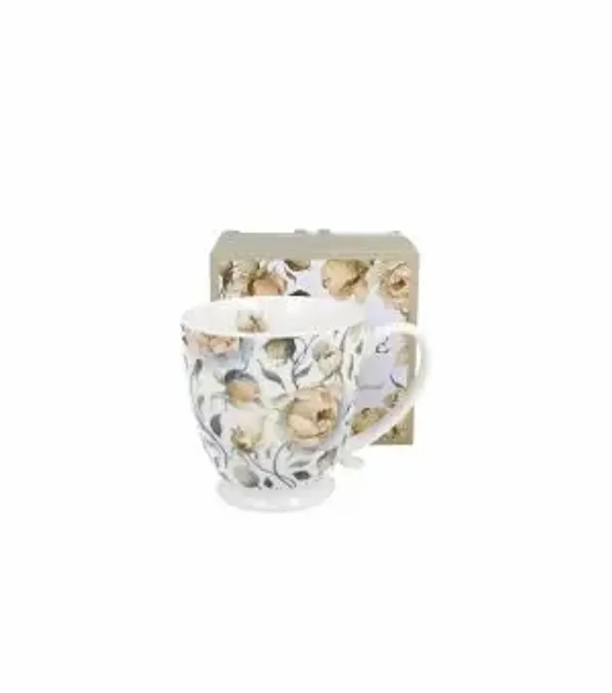 Objets de décoration - mug sur pied English rose white - KARENA INTERNATIONAL