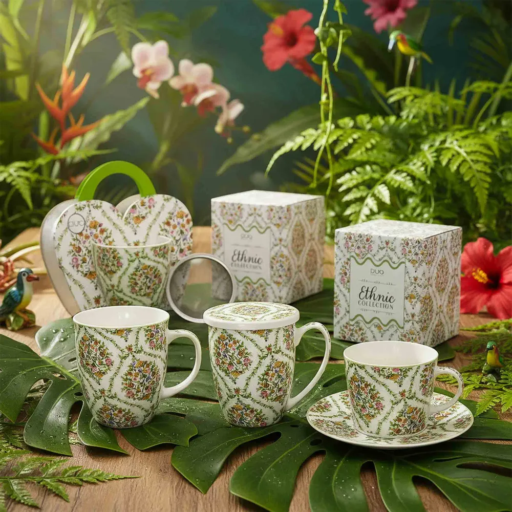 Tea and coffee accessories - mug with paper sleeve Fiori - KARENA INTERNATIONAL