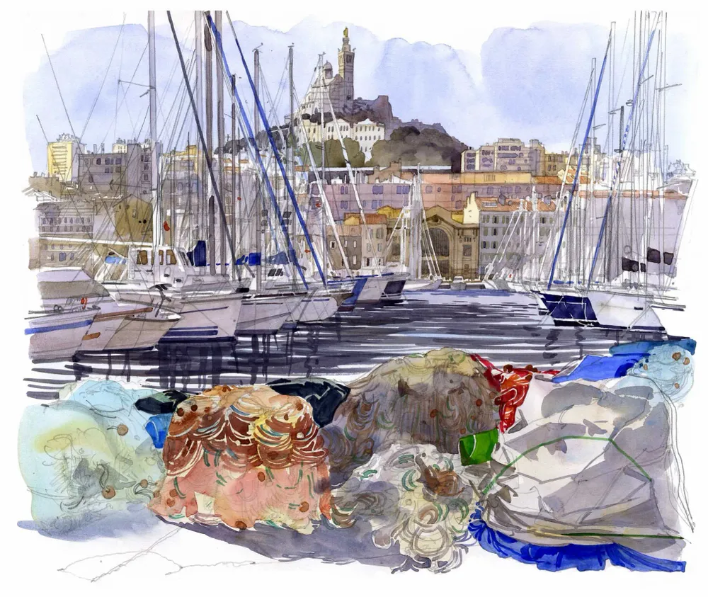 Carterie - CARTE POSTALE REGIONALE AQUARELLE FABRICE MOIREAU - PHENICIA