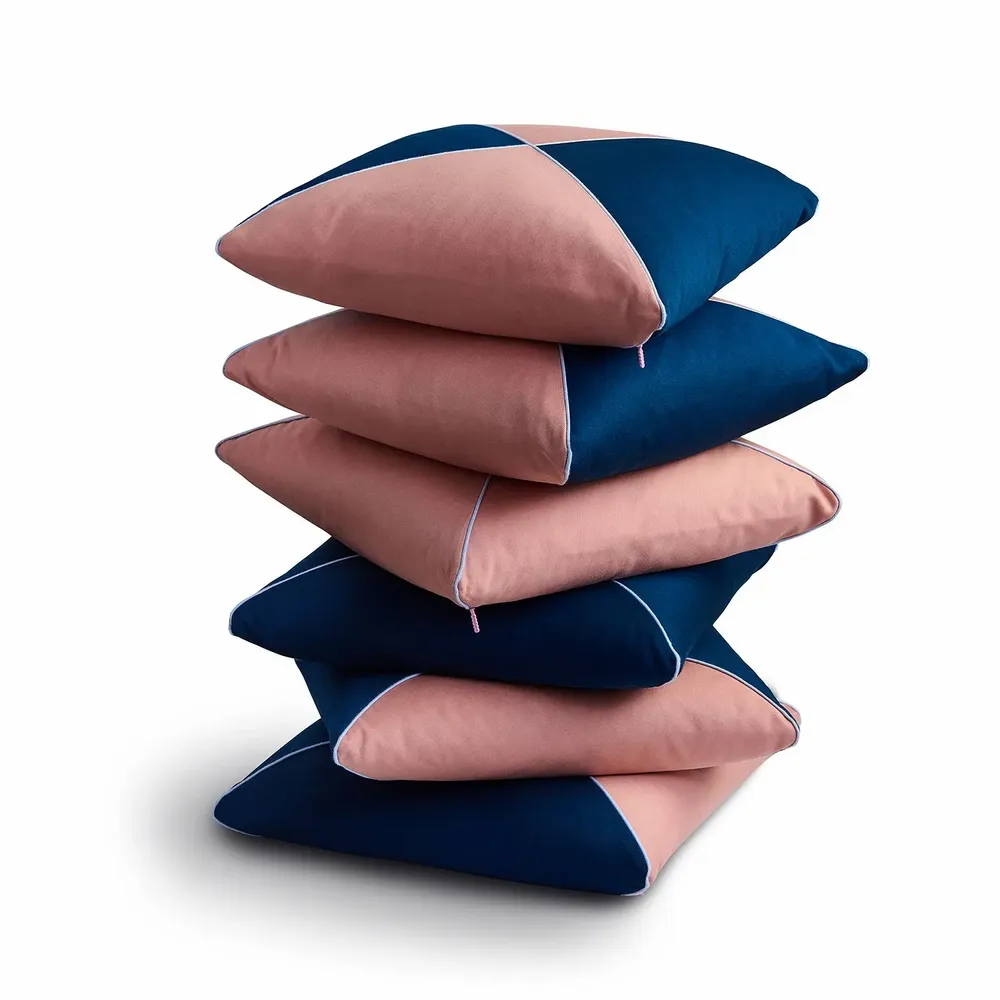 Coussins textile - Dawn 5 — Shell Pink / Ocean / Light Blue, 40×40 cm - SOFEN