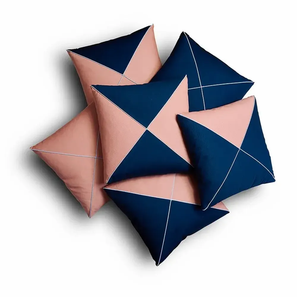 Coussins textile - Dawn 5 — Shell Pink / Ocean / Light Blue, 40×40 cm - SOFEN