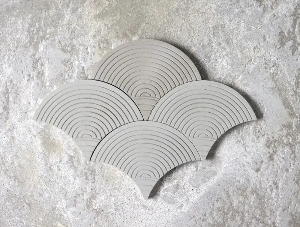 Tables Salle à Manger - SCALLOP TILE - WOLKBERG CASTING STUDIOS