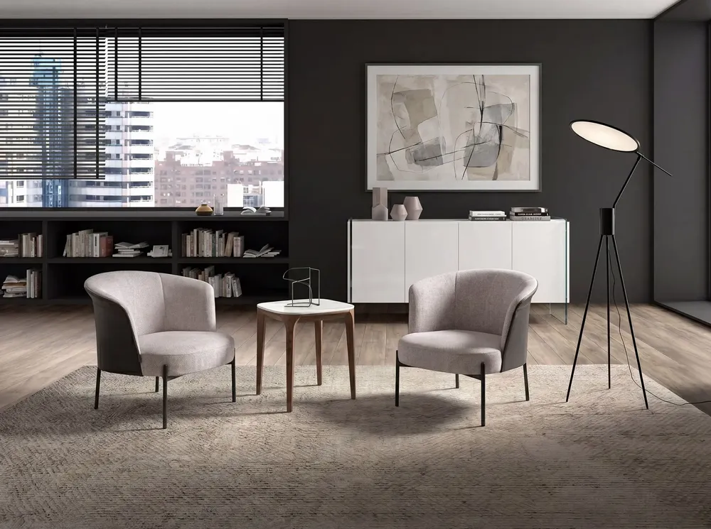 Floor lamps - Black steel floor lamp - ANGEL CERDÁ