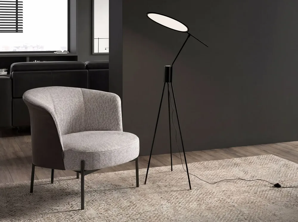 Floor lamps - Black steel floor lamp - ANGEL CERDÁ