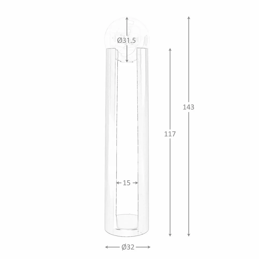 Lampadaires - Lampadaire en verre fumé ambré et acier noir - ANGEL CERDÁ