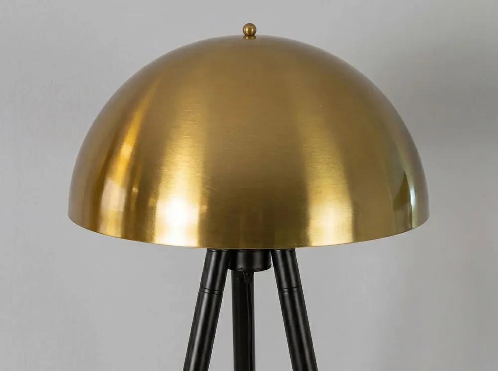 Lampadaires - Lampadaire en acier poli doré et acier noir - ANGEL CERDÁ