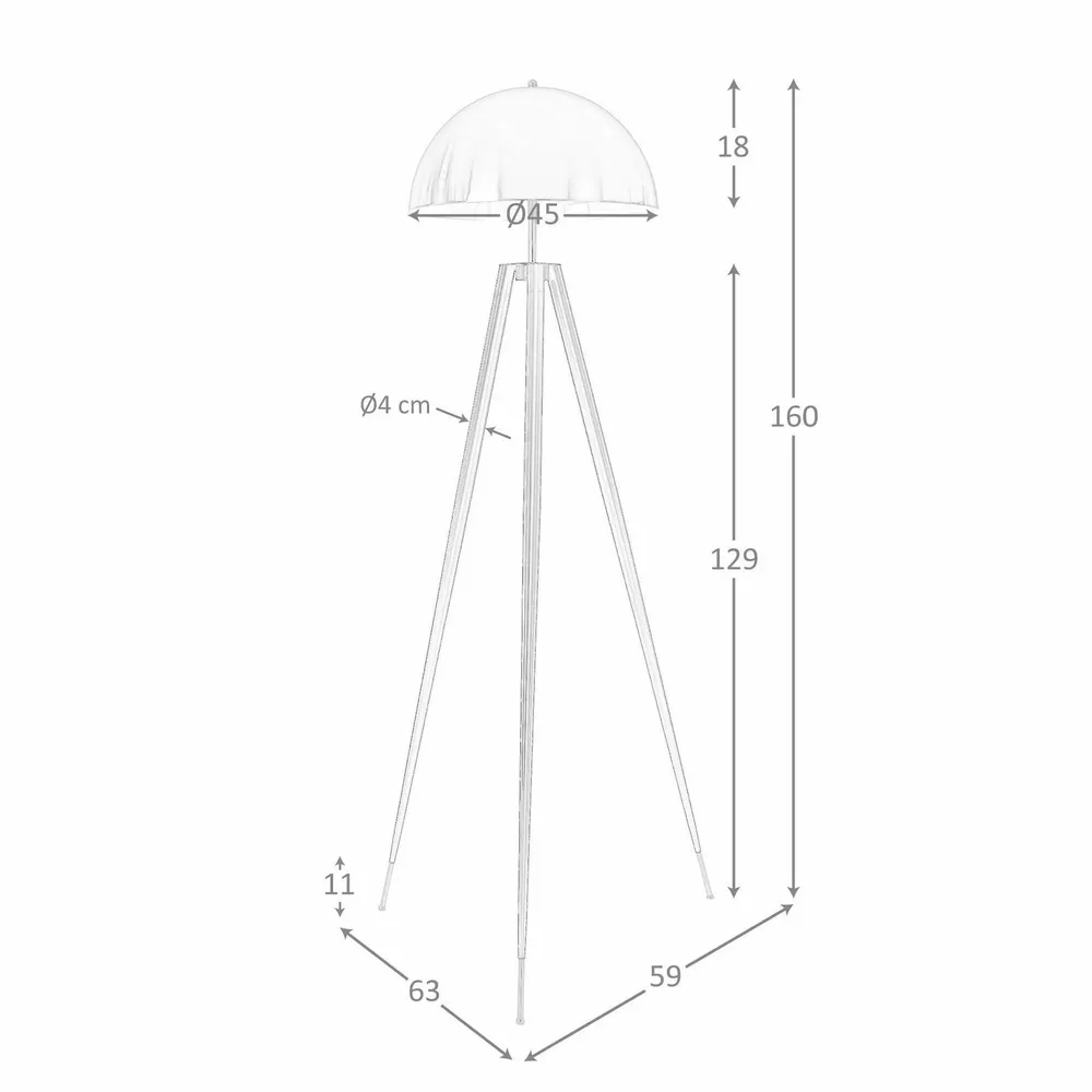 Lampadaires - Lampadaire en acier poli doré et acier noir - ANGEL CERDÁ