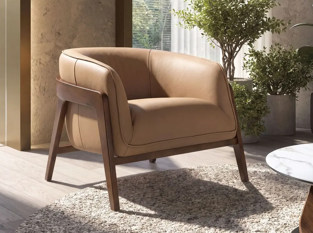 Armchairs - Brown leather armchair - ANGEL CERDÁ