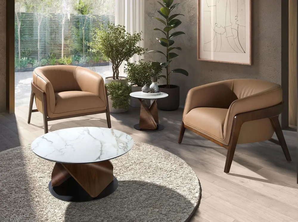 Armchairs - Brown leather armchair - ANGEL CERDÁ