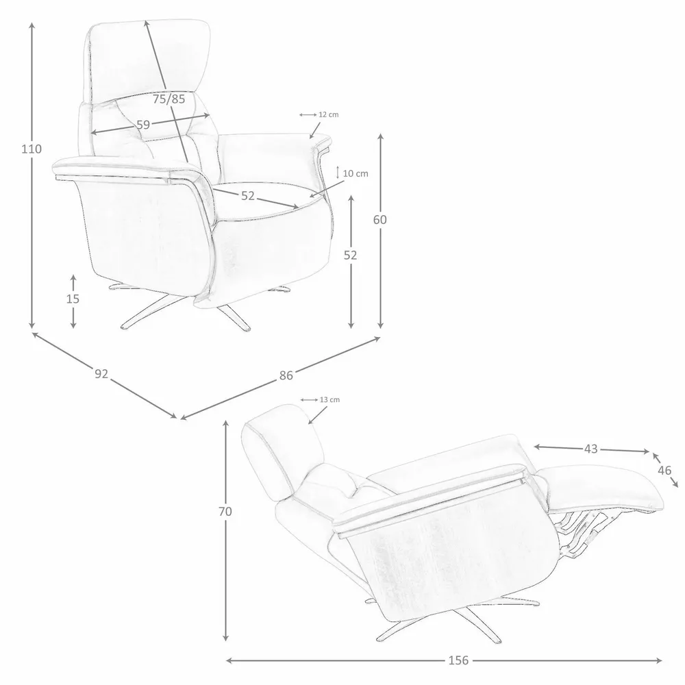 Sofas - Brown leather swivel relax armchair - ANGEL CERDÁ