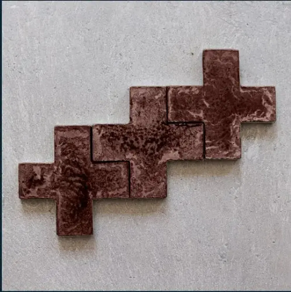 Revêtements sols intérieurs - CROSS TILE - WOLKBERG CASTING STUDIOS