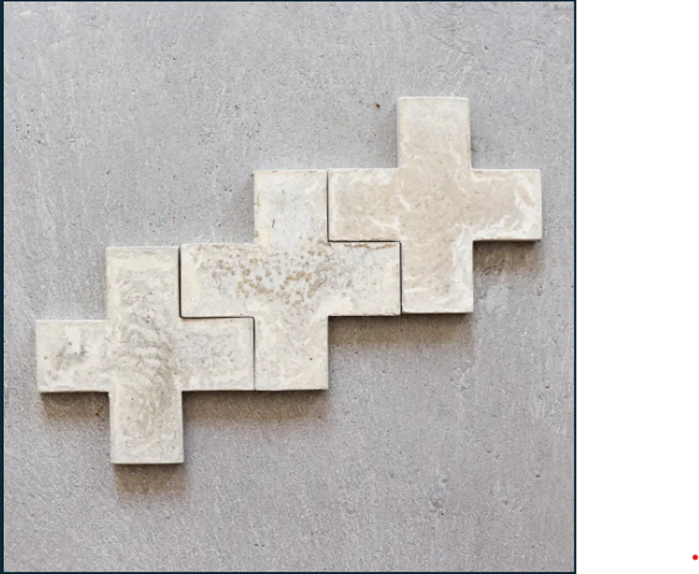 Revêtements sols intérieurs - CROSS TILE - WOLKBERG CASTING STUDIOS