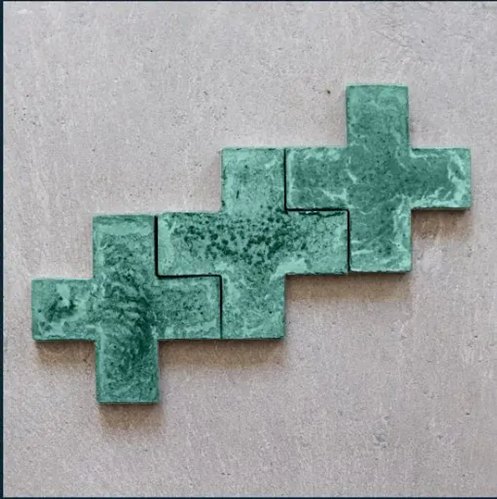 Revêtements sols intérieurs - CROSS TILE - WOLKBERG CASTING STUDIOS