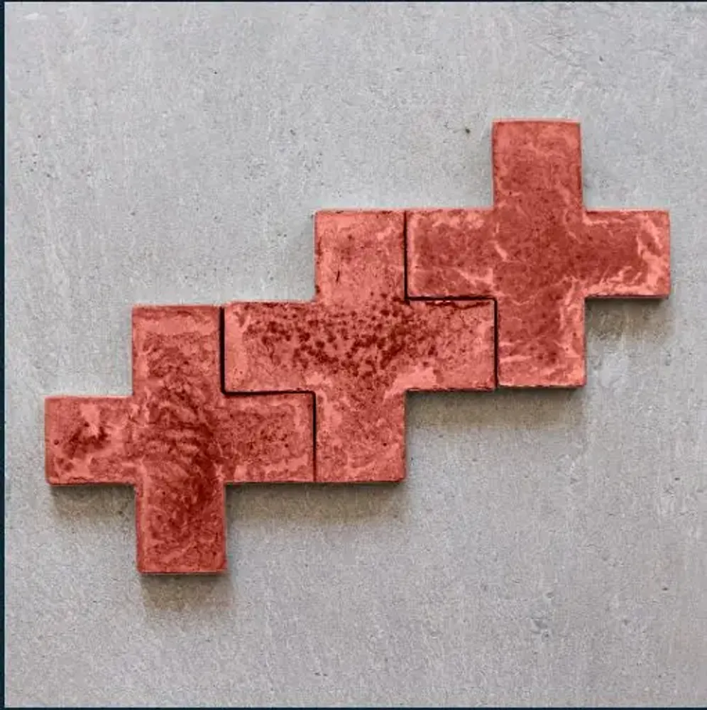 Revêtements sols intérieurs - CROSS TILE - WOLKBERG CASTING STUDIOS
