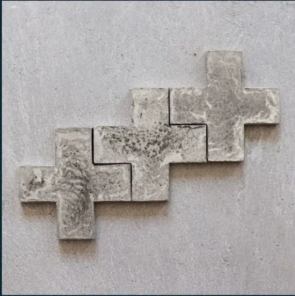 Revêtements sols intérieurs - CROSS TILE - WOLKBERG CASTING STUDIOS