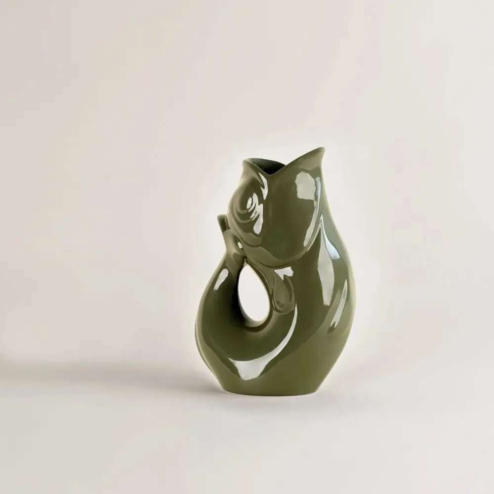 Objets de décoration - Carafe GlouGlou Kaki Brillant - CHAROLLES