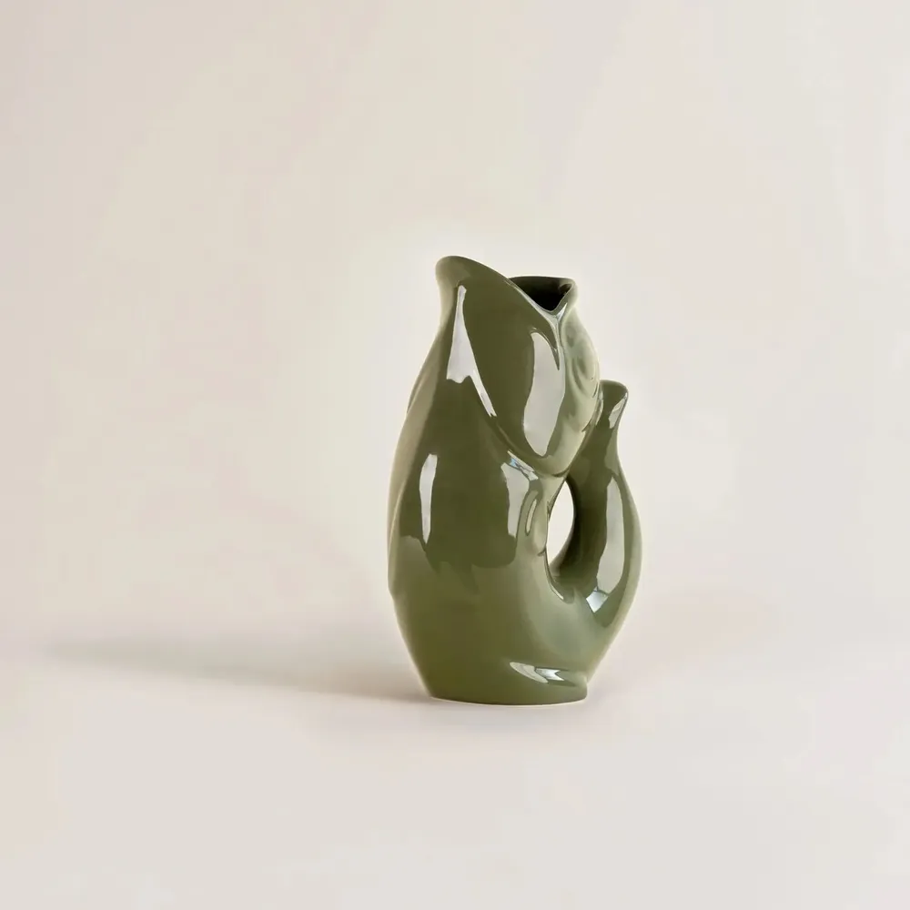 Objets de décoration - Carafe GlouGlou Kaki Brillant - CHAROLLES