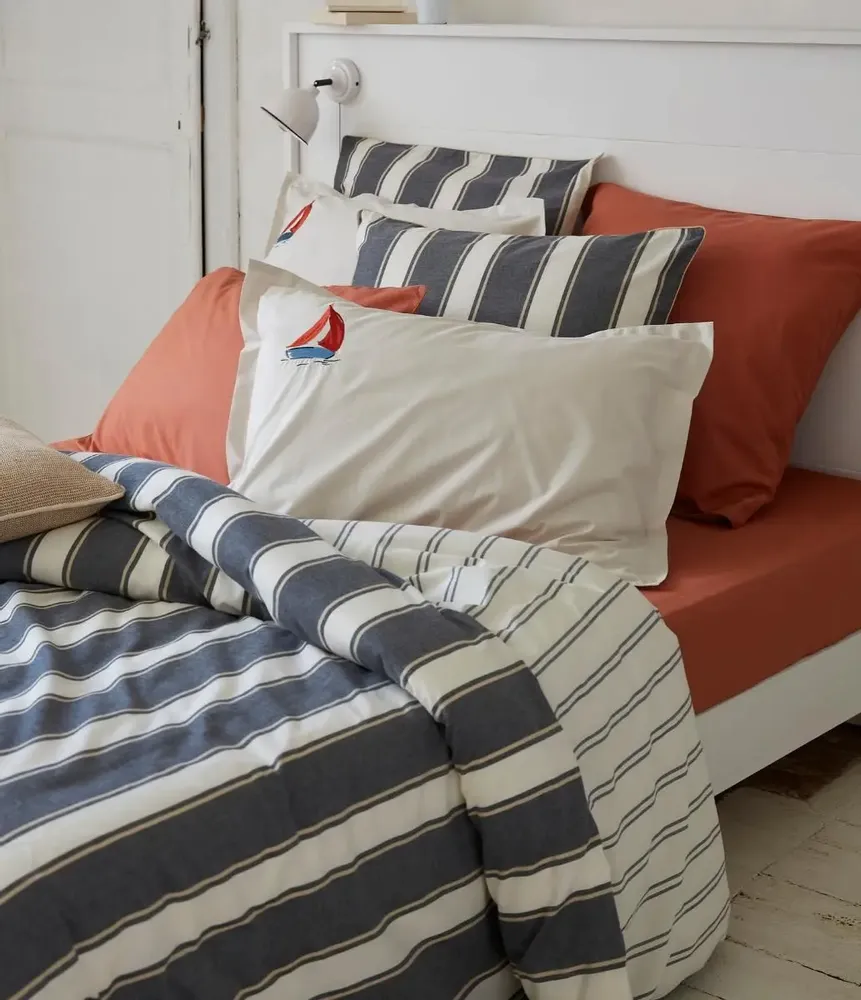 Bed linens - Tandem woven-dyed cotton bed set - SYLVIE THIRIEZ