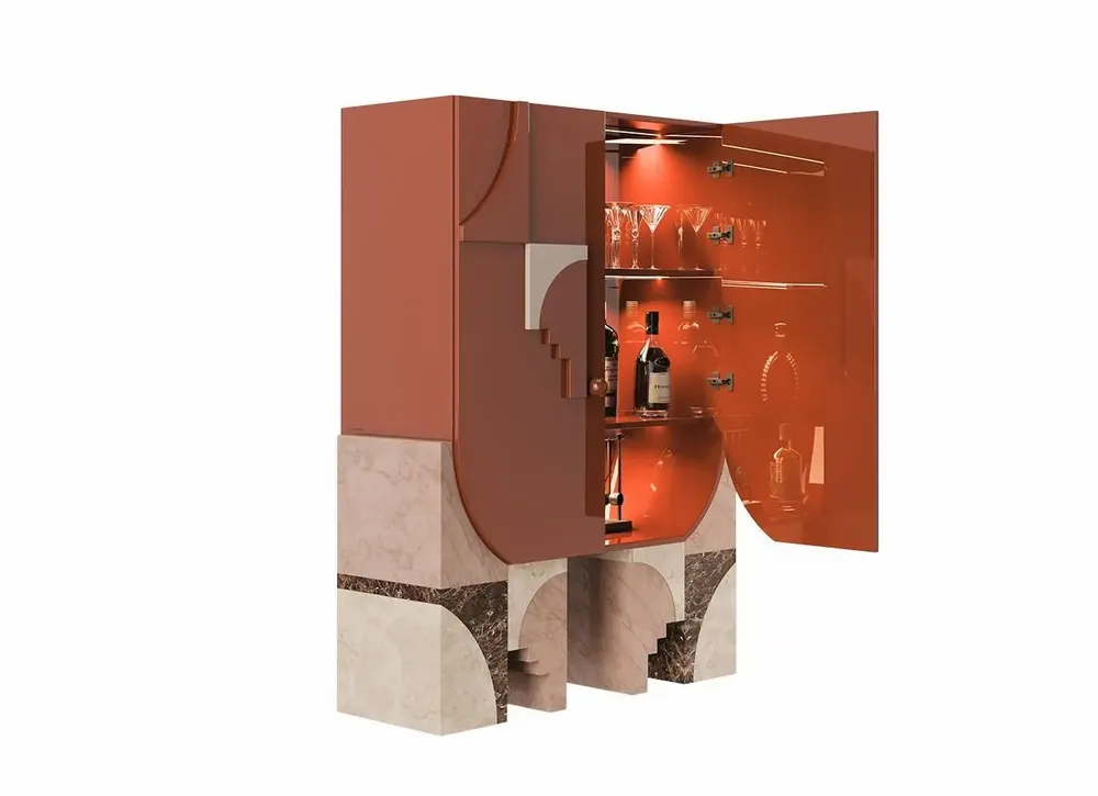 Wall ensembles - Arkos Bar Cabinet by Ömer ÖZTÜRK, Handmade by Malabar - MALABAR