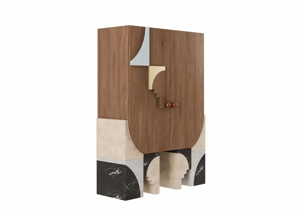 Wall ensembles - Arkos Bar Cabinet by Ömer ÖZTÜRK, Handmade by Malabar - MALABAR