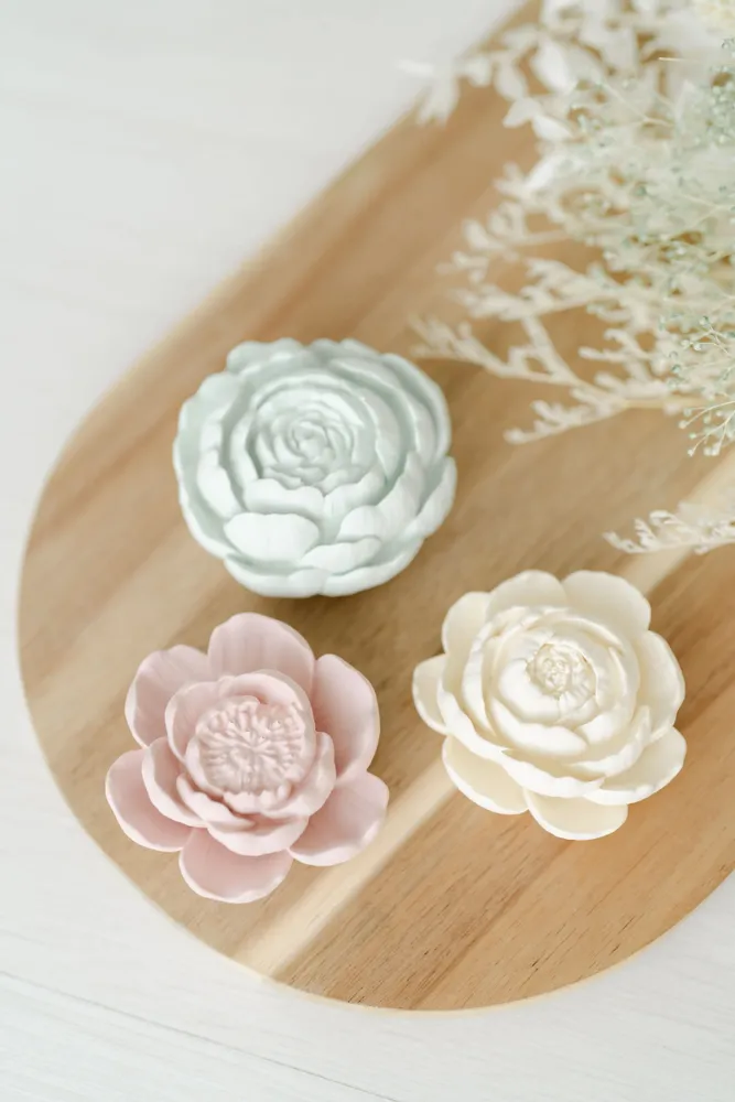 Objets de décoration - Trio de Pivoines - MINERAL ORGANIC CRAFTS