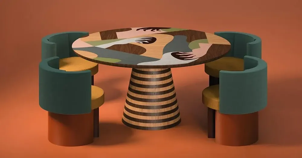 Dining Tables - Kol Aj Dining Table Handmade by Malabar - MALABAR