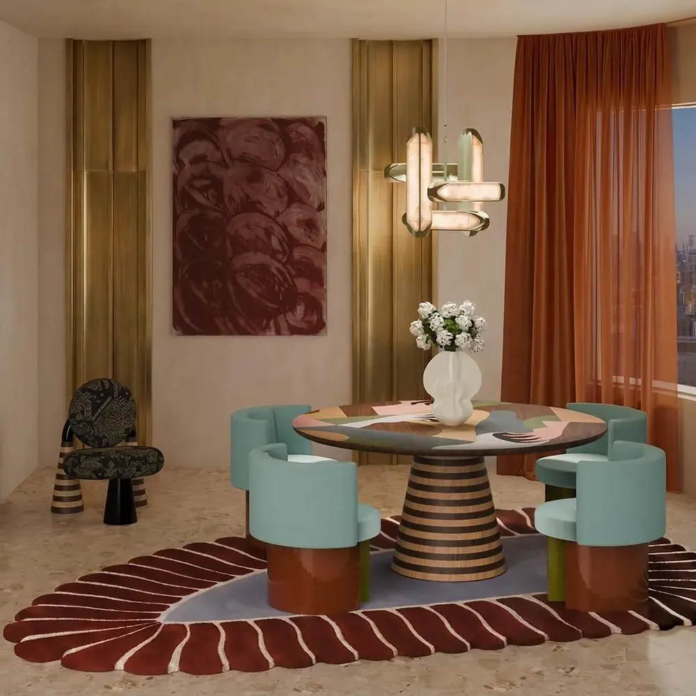 Dining Tables - Kol Aj Dining Table Handmade by Malabar - MALABAR