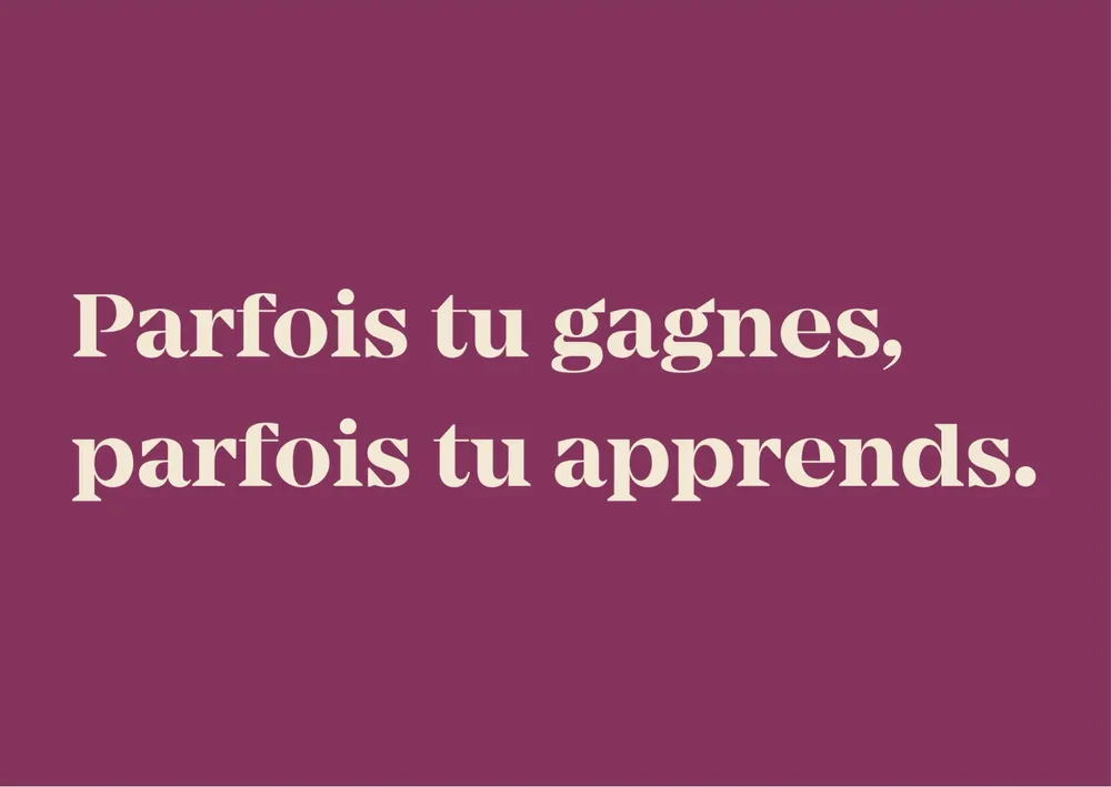 Carterie - Coffret cadeau OBO MANTRA - Parfois tu gagnes, parfois tu apprends - OBO