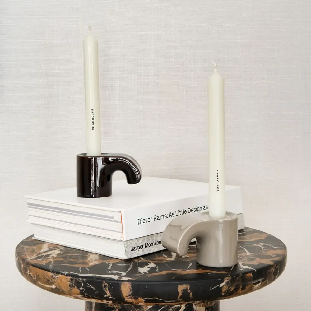 Decorative objects - Archet candle holder with Charolles candles - CHAROLLES