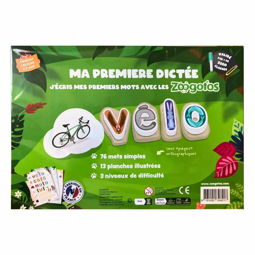 Jeux enfants - Kit « Ma première dictée » avec les Zoogotos - ZOOGOTOS