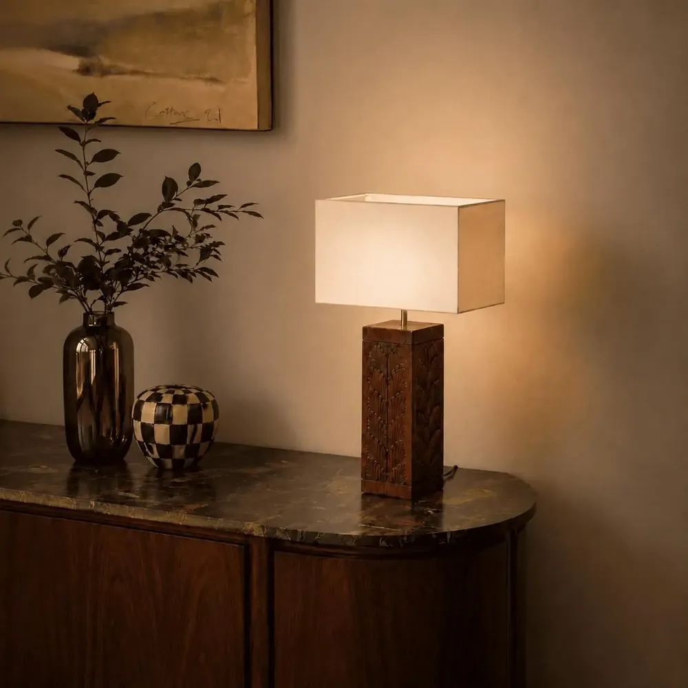 Desk lamps - The Wooden Lamp Laure - ESMERY EBENISTERIE