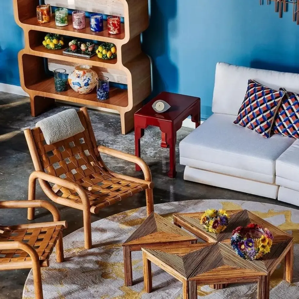 Fauteuils pour collectivités - Fauteuil Lounge Ginga assise en cuir Miel, pieds en chêne naturel - DUISTT