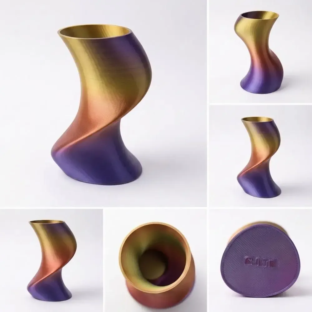 Office design and planning - Vase "BAILE", Multi-color, Gold/Purple/Red - AUURA