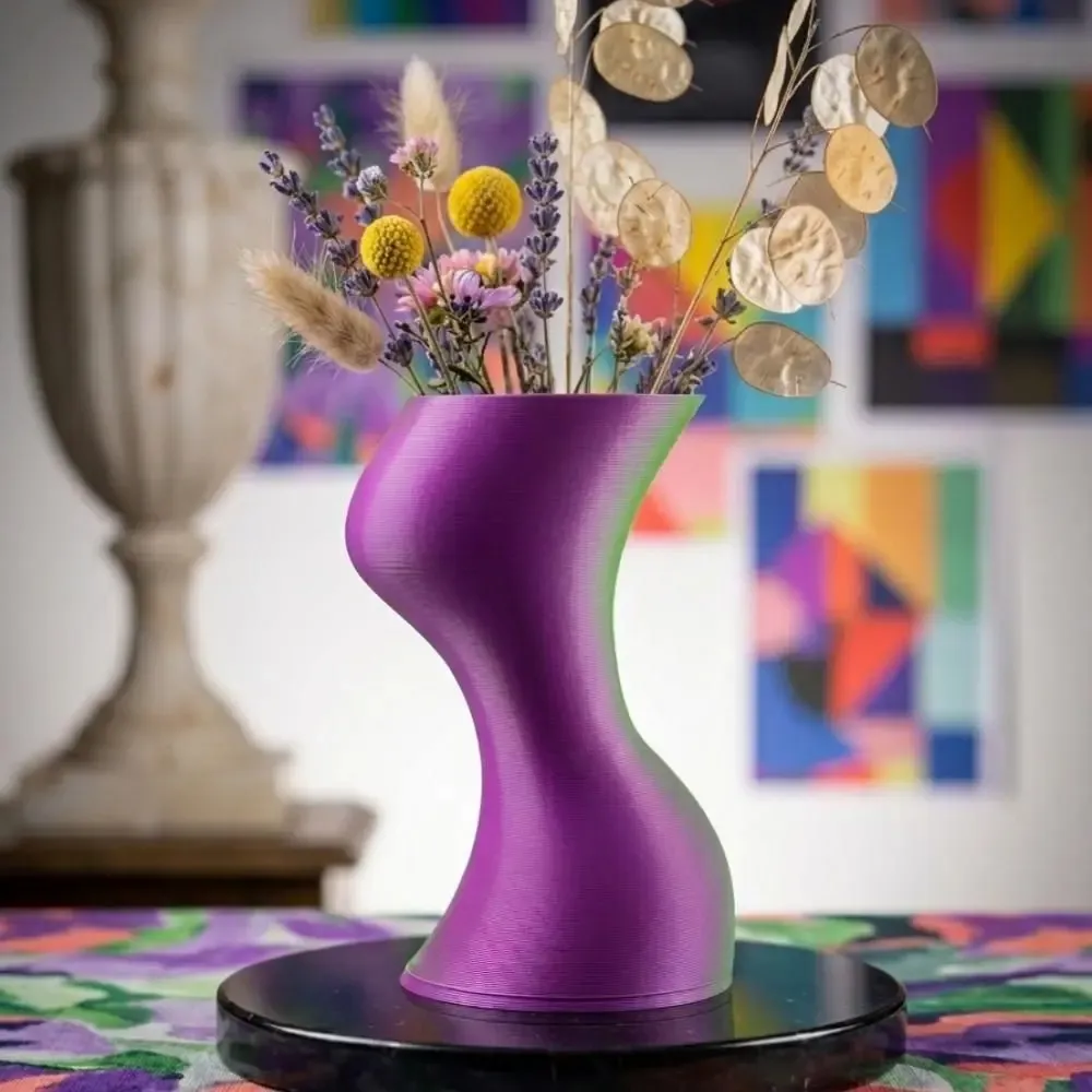 Office design and planning - Vase "BAILE", matt multi-color "Joker" (bright pink | neon green) - AUURA
