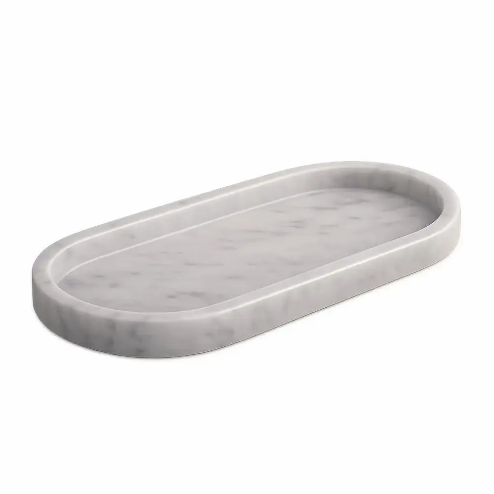 Decorative objects - Little OVO – Sculptural Decorative Tray in Marble and Travertine - KALU CREATIONS