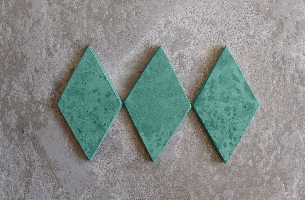 Coffee tables - RHOMB TILE - WOLKBERG CASTING STUDIOS