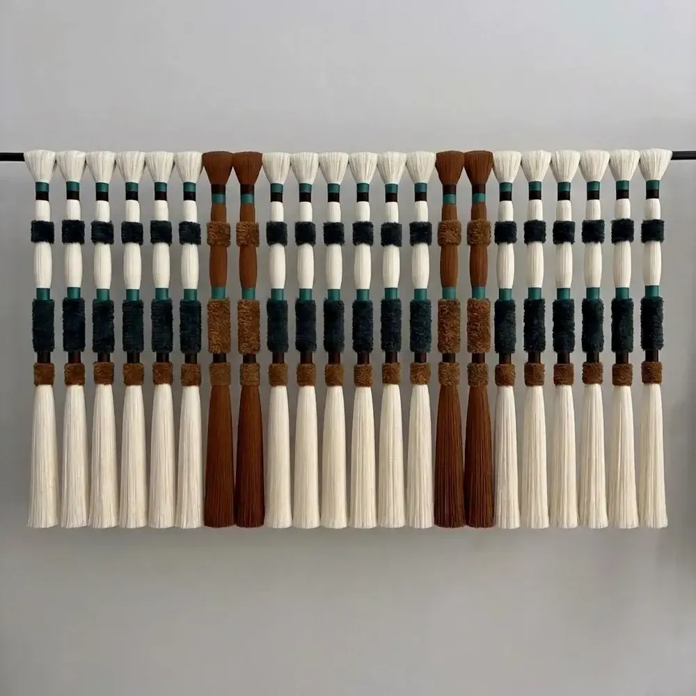 Other wall decoration - Forest Horizon: Large-Scale Handmade Modern Macrame Wall Installation - SARMAL DESIGN