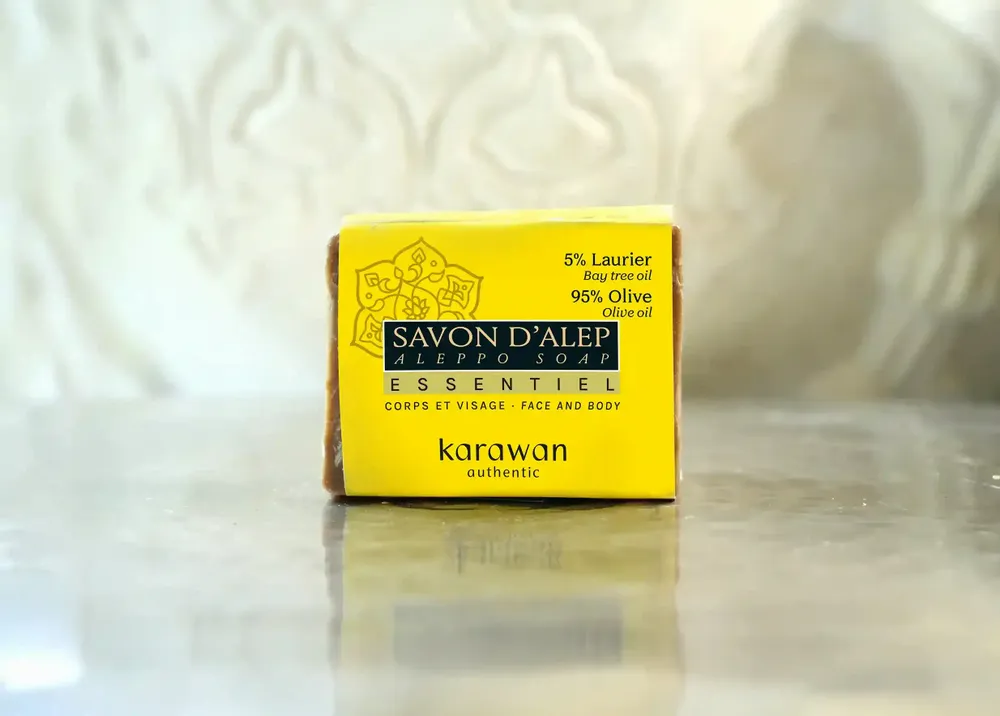 Savons - SAVON D'ALEP ESSENTIEL - OLIVE 95% & LAURIER 5% - PAR 24 - KARAWAN AUTHENTIC