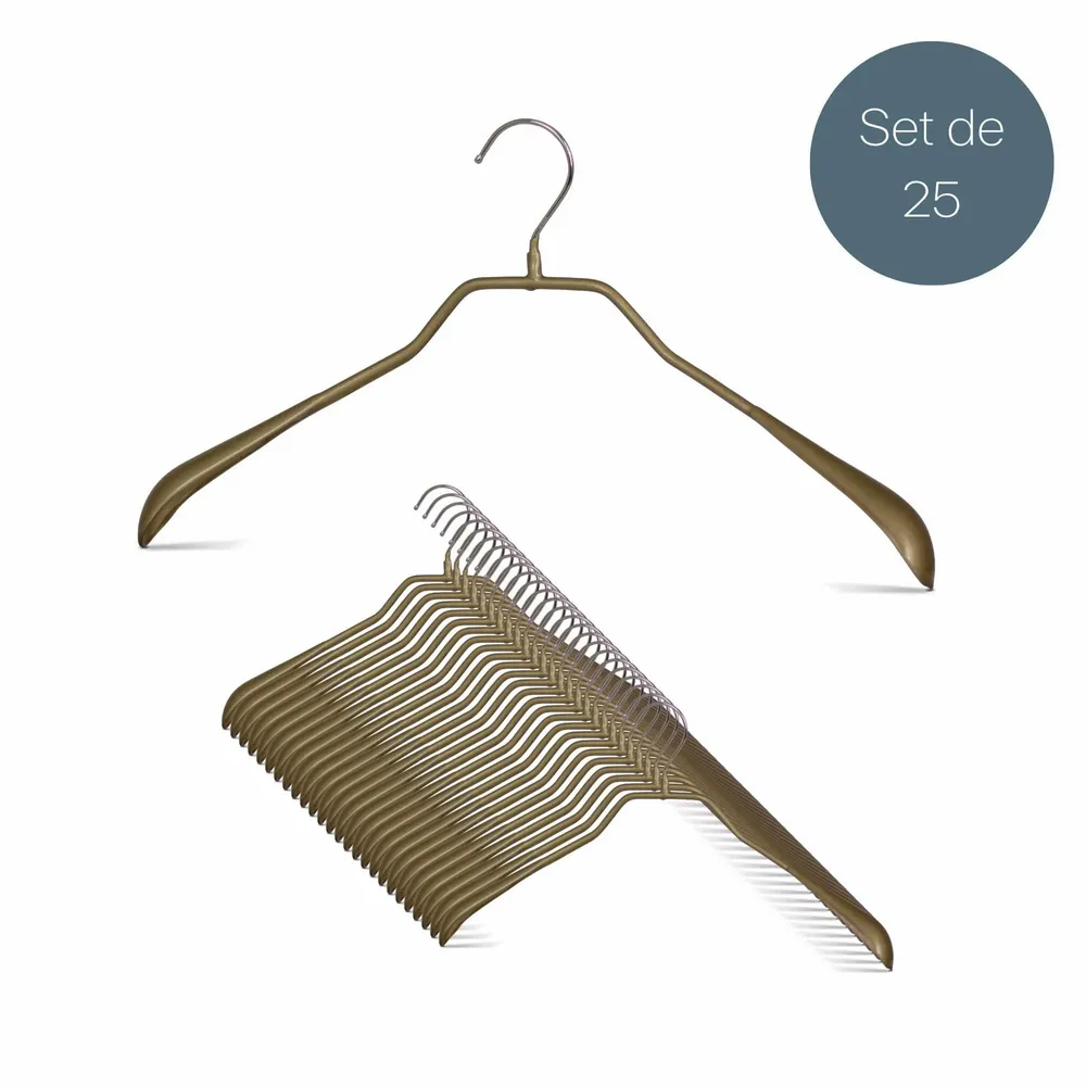 Office furniture and storage - MAWA metal hanger for jackets black 42cm pack of 25 - MAWA