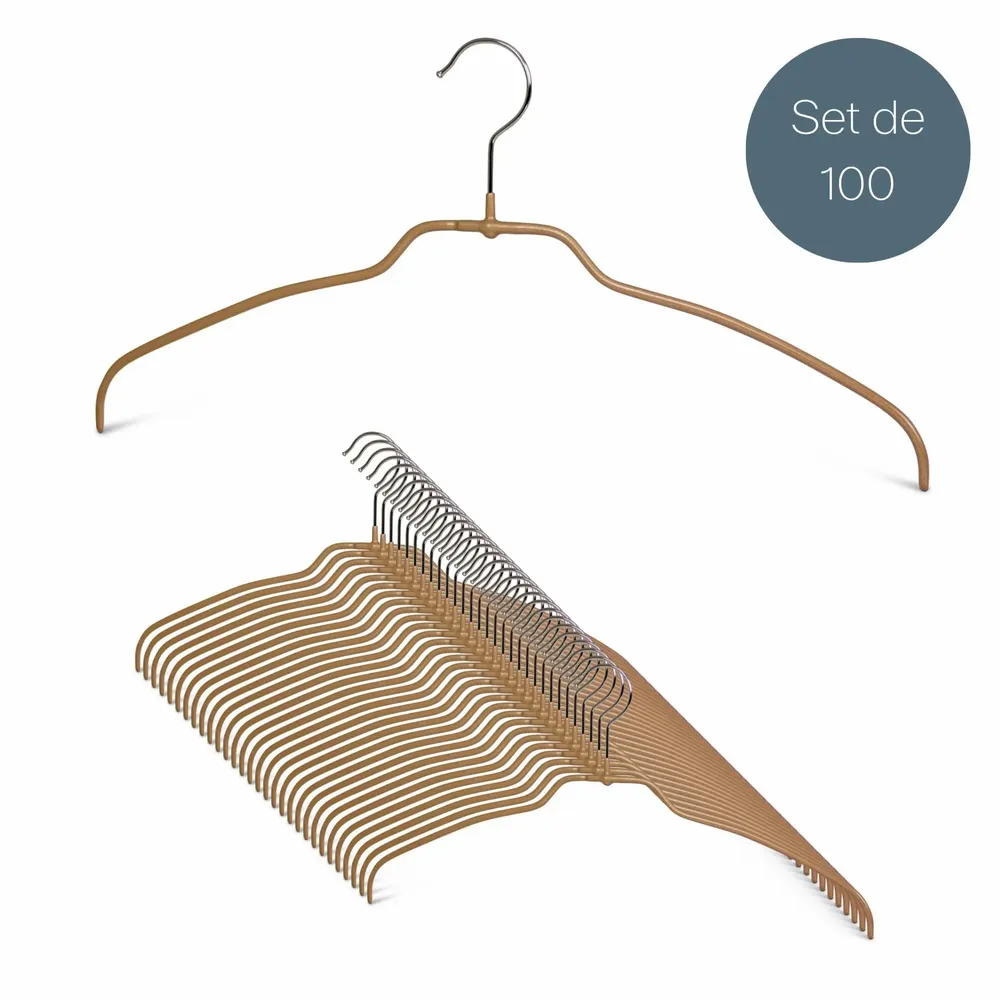 Office furniture and storage - MAWA lightweight metal top hanger black 42cm pack of 100 - MAWA