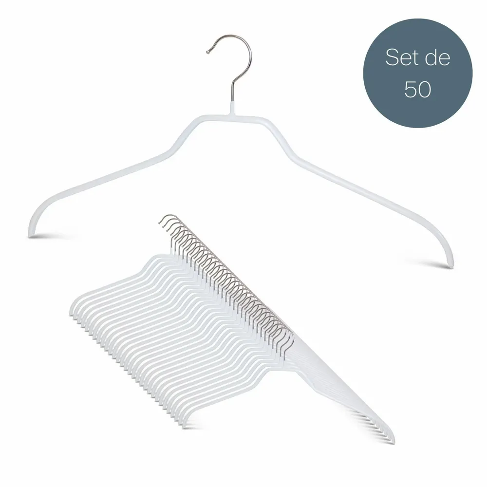 Office furniture and storage - MAWA metal top hanger for shirts black 41cm pack of 50 - MAWA