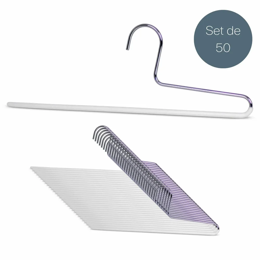 Office furniture and storage - MAWA non-slip metal trouser hanger black 35cm pack of 50 - MAWA