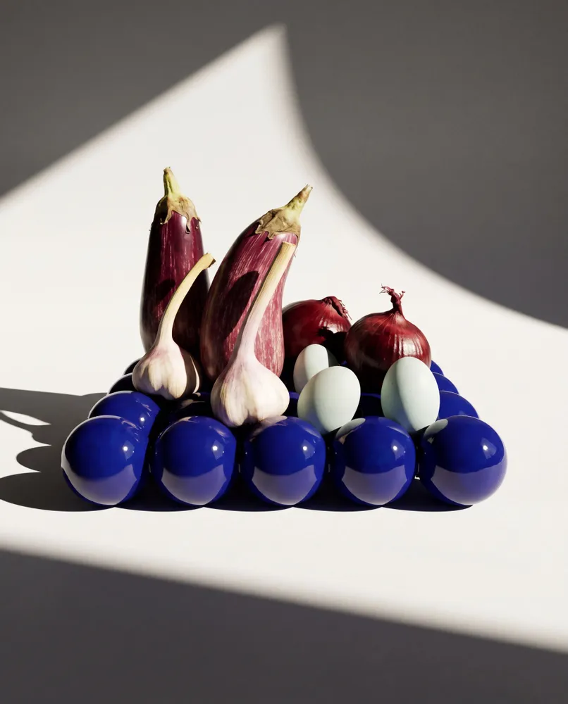 Platter and bowls - STILL LIFE Bowl - Cobalt Blue - HOUBI