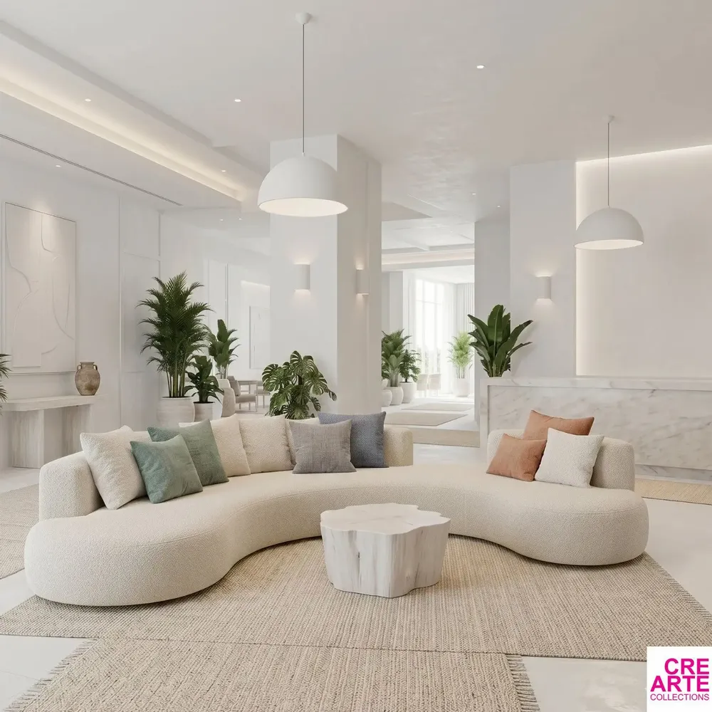 Sofas for hospitalities & contracts - Lab Organic Gamma|Double sided curved sofa, 100% custom made - CREARTE COLLECTIONS