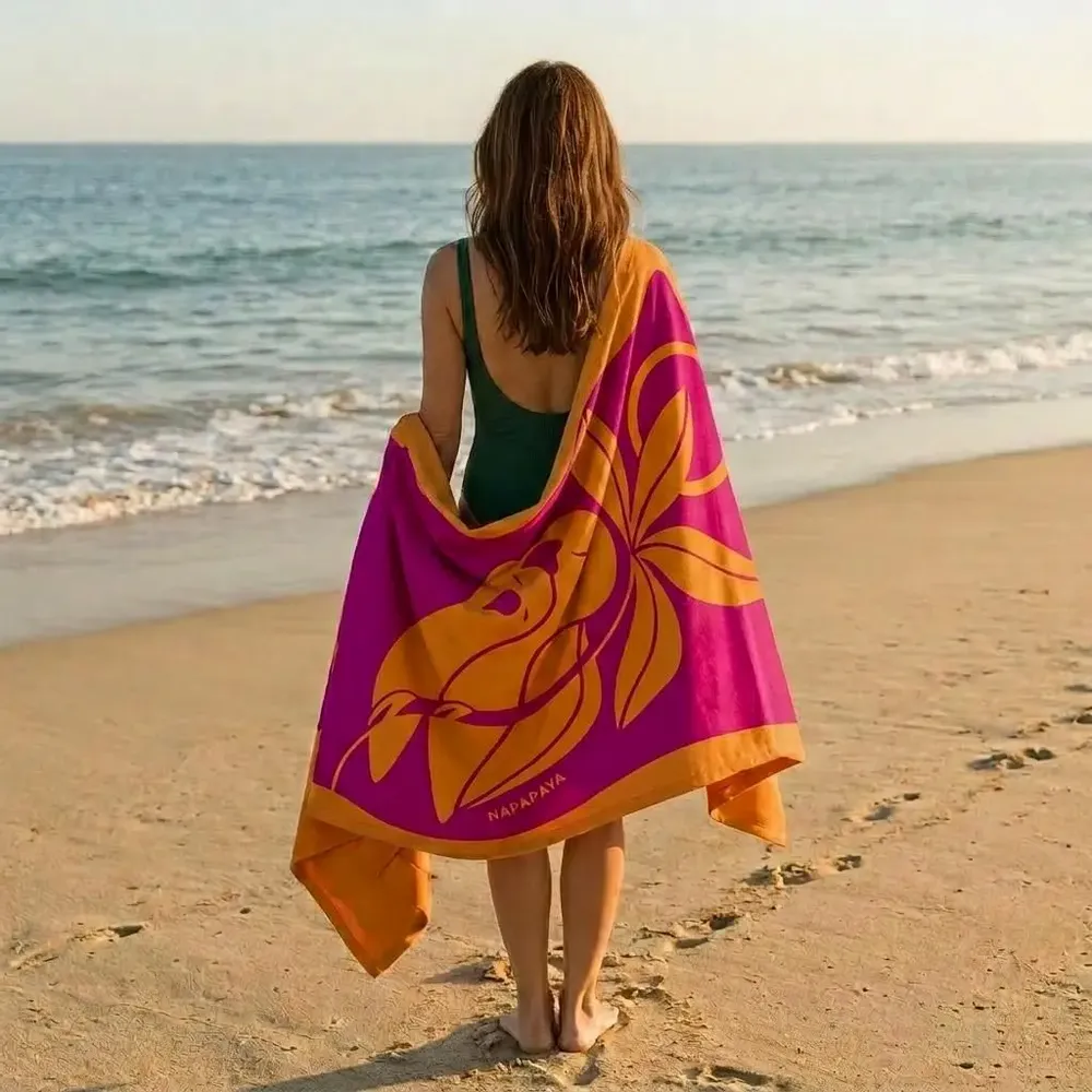 Bags and totes - Beach towel with integrated cushion model TETIAROA - NAPAPAYA