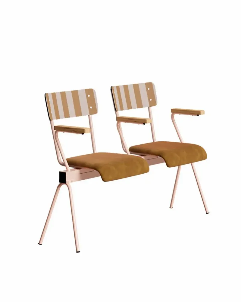Benches - Anouk 2 to 3 seater waiting retro bench - LES GAMBETTES